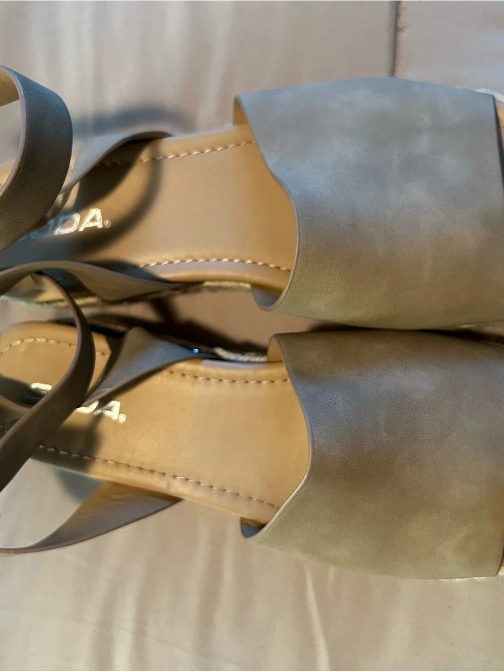 Soda Taupe Braided Espadrille Platform Sandals